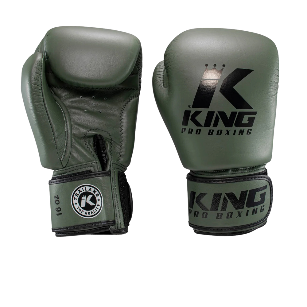 King Pro Boxing BGVL3 bokshandschoenen — military