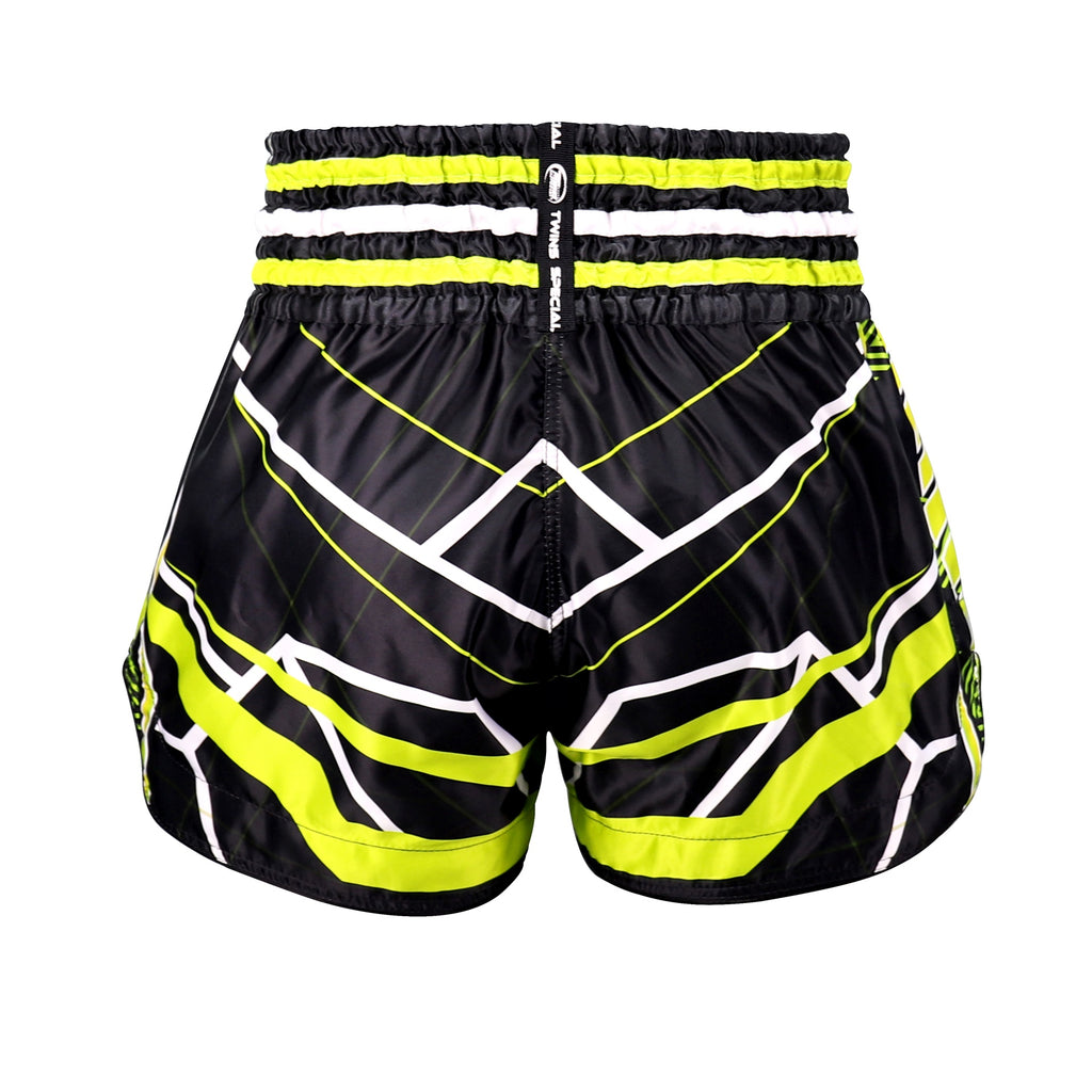 Twins Special TTBL Racing Zwart/Groen Muay Thai Shorts