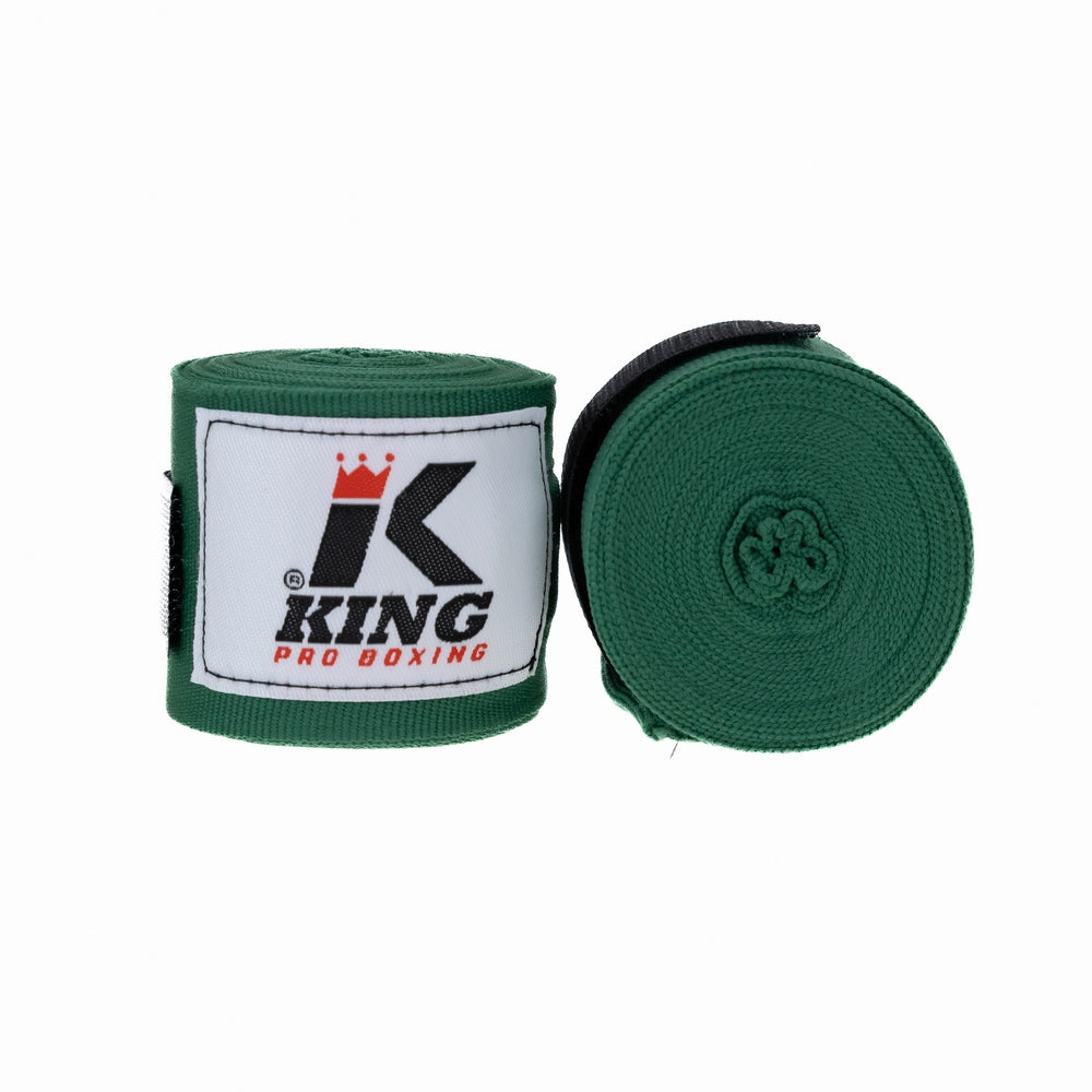 King Pro Boxing Bandages 460cm Donkergroen