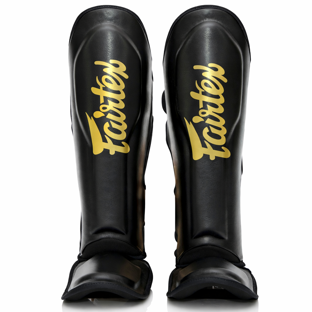 Fairtex x Booster scheenbeschermers — zwart/goud
