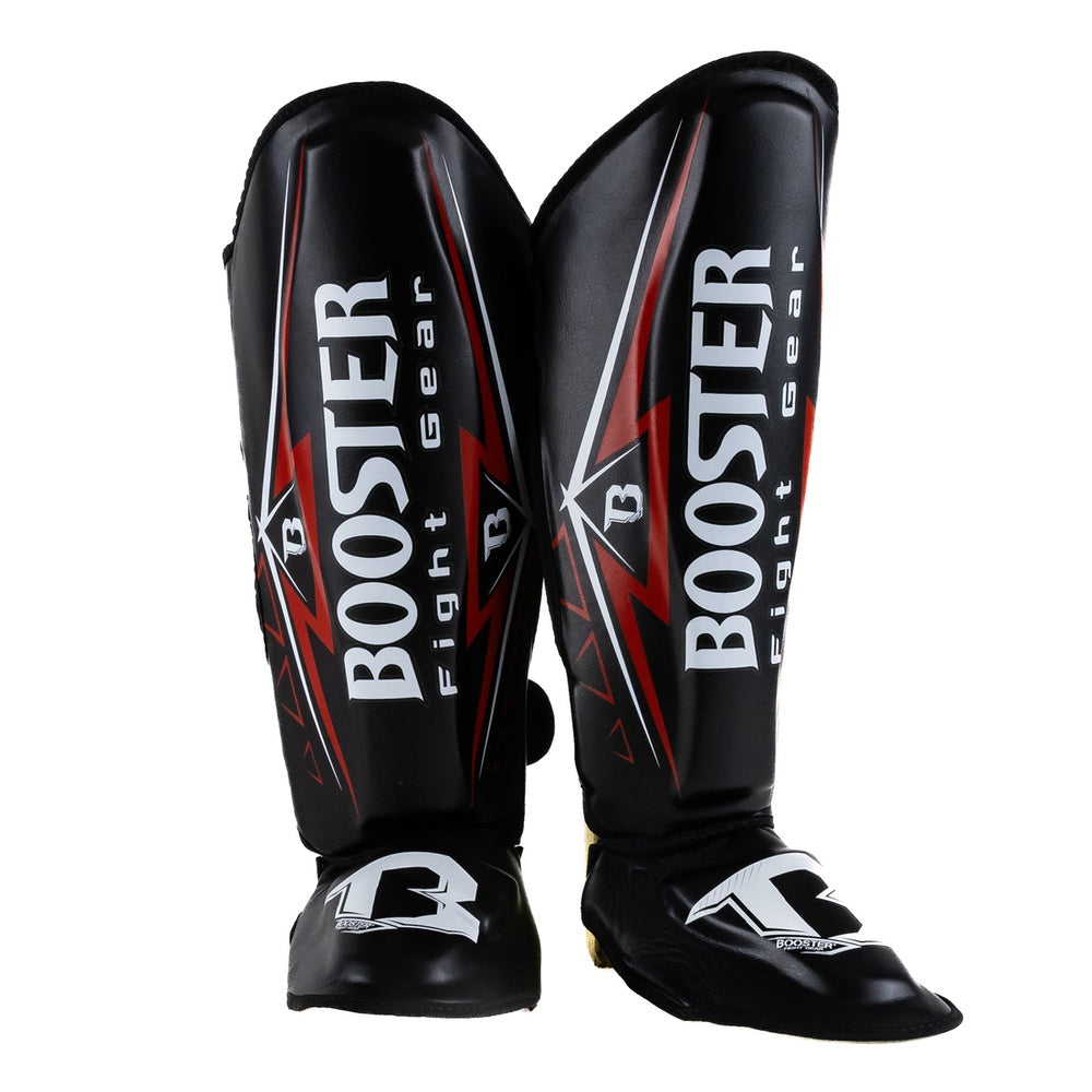 Booster War scheenbeschermers — zwart/rood