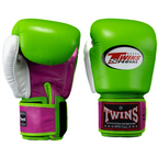 Twins BGVL3 3-tone bokshandschoenen — donkerroze/grijs/wit