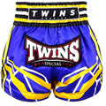 Twins Special TTBL Racing Blauw/Geel Muay Thai Shorts
