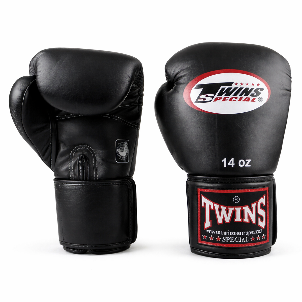 Twins BGVF velcro bokshandschoenen — zwart