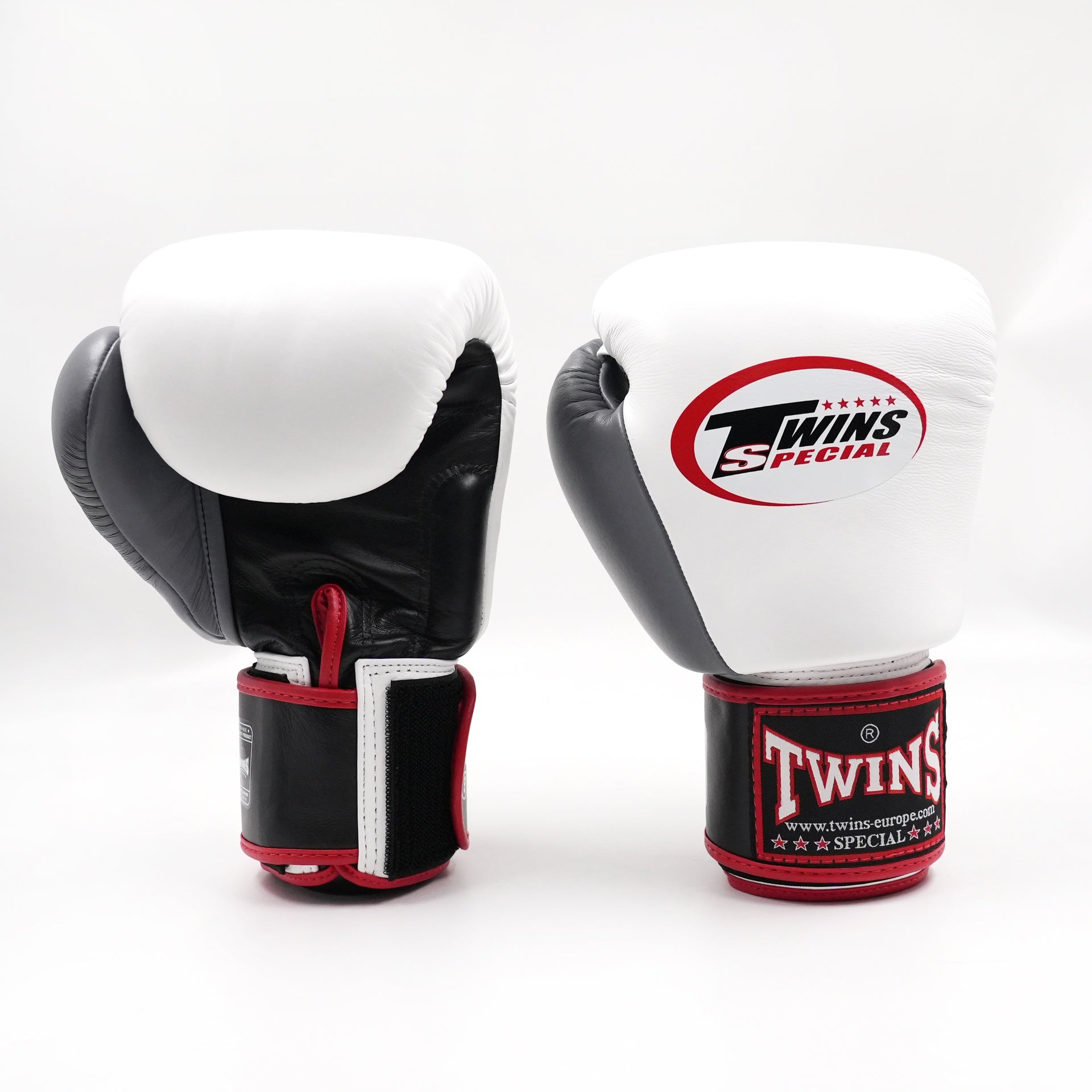 Twins BGVL3 3-tone bokshandschoenen — zwart/wit/grijs