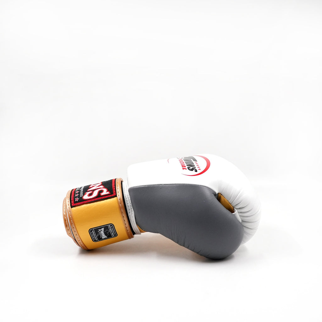 Twins BGVL3 3-tone bokshandschoenen — goud/wit/grijs