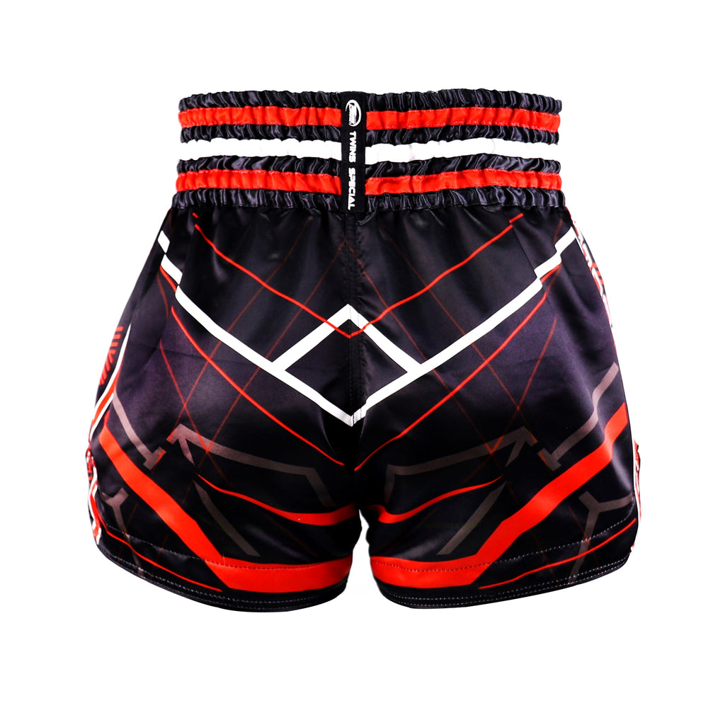 Twins Special TTBL Racing Zwart/Rood Muay Thai Shorts