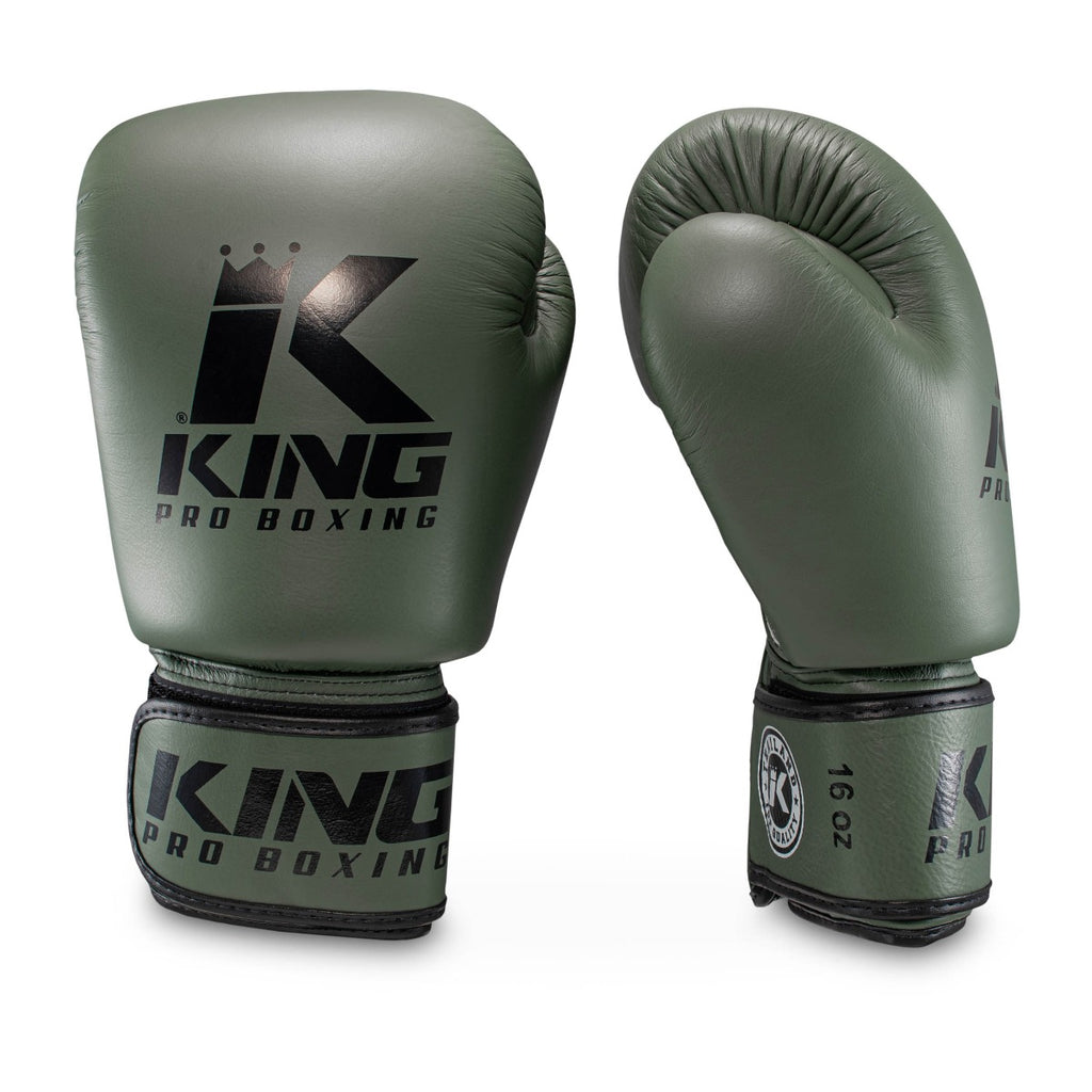 King Pro Boxing BGVL3 bokshandschoenen — military