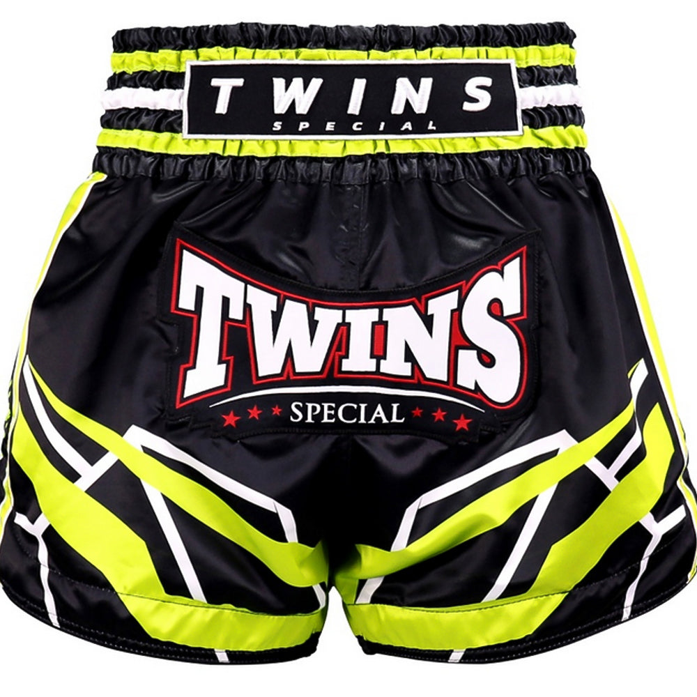 Twins Special TTBL Racing Zwart/Groen Muay Thai Shorts