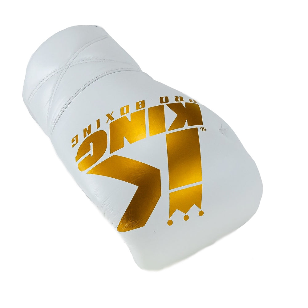 King Pro Boxing XK LU bokshandschoenen — wit/goud