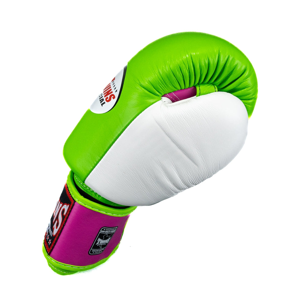 Twins BGVL3 3-tone bokshandschoenen — donkerroze/grijs/wit