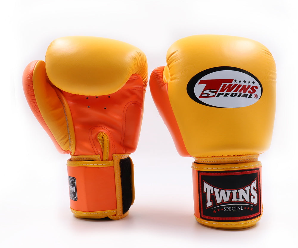 Twins BGVL3 2-tone bokshandschoenen — geel/oranje