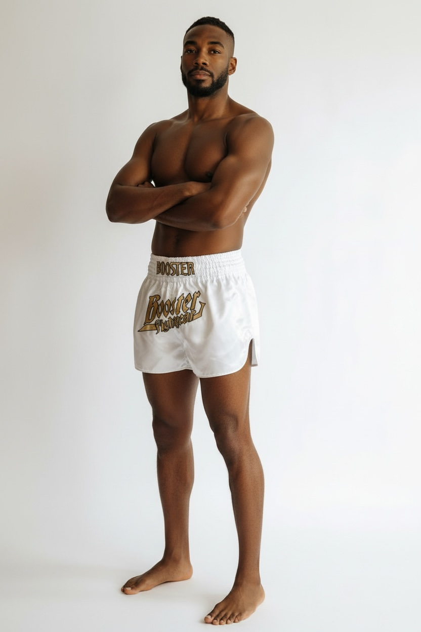 Booster TBT Thunder Wit/Goud Fightshorts