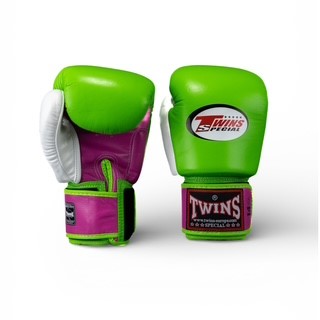 Twins BGVL3 3-tone bokshandschoenen — donkerroze/grijs/wit