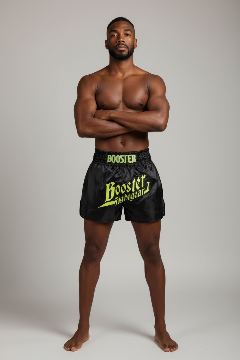 Booster TBT Thunder Zwart/Geel Fightshorts