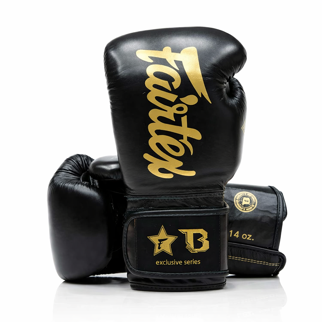 Fairtex x Booster v2 bokshandschoenen — zwart/goud