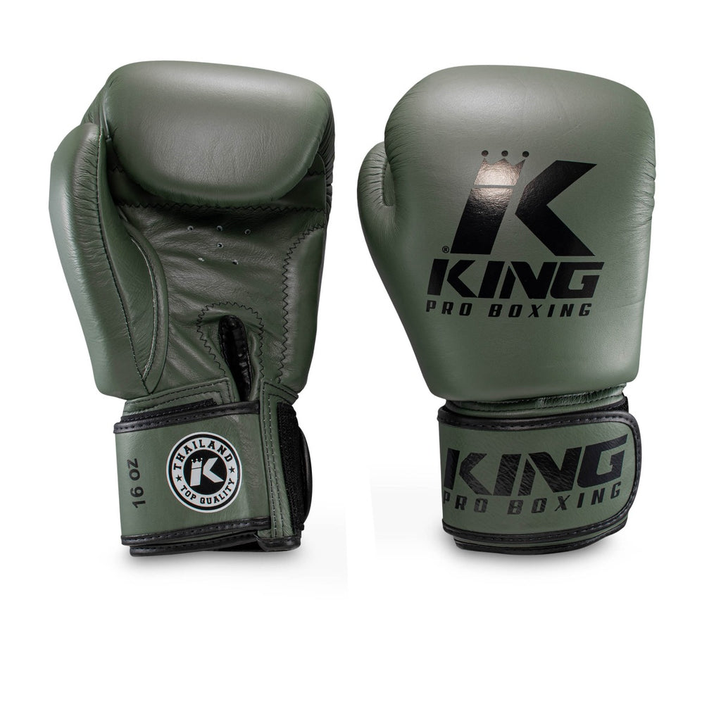King Pro Boxing BGVL3 bokshandschoenen — military