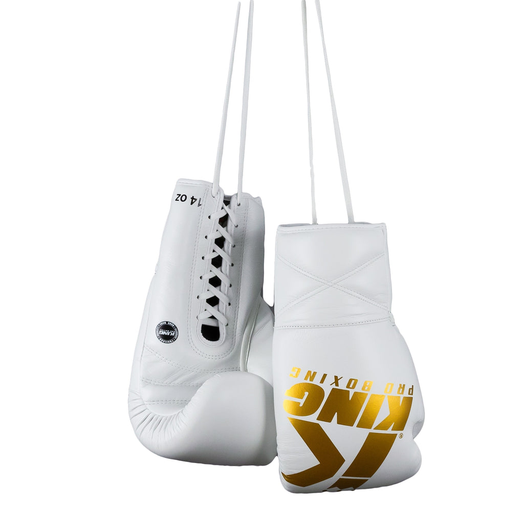 King Pro Boxing XK LU bokshandschoenen — wit/goud