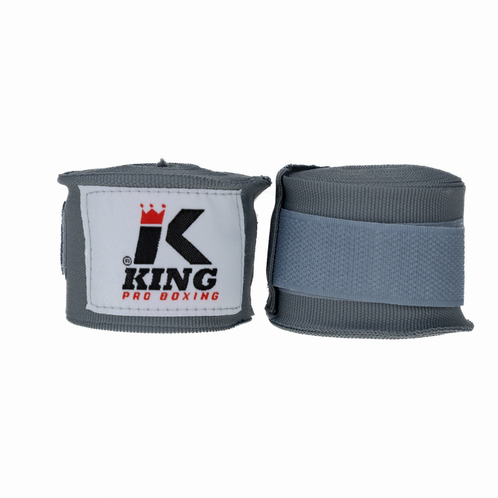 King Pro Boxing Bandages 460cm Grijs