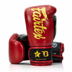 Fairtex x Booster v2 bokshandschoenen — rood/zwart/goud