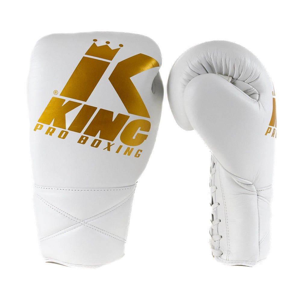 King Pro Boxing XK LU bokshandschoenen — wit/goud