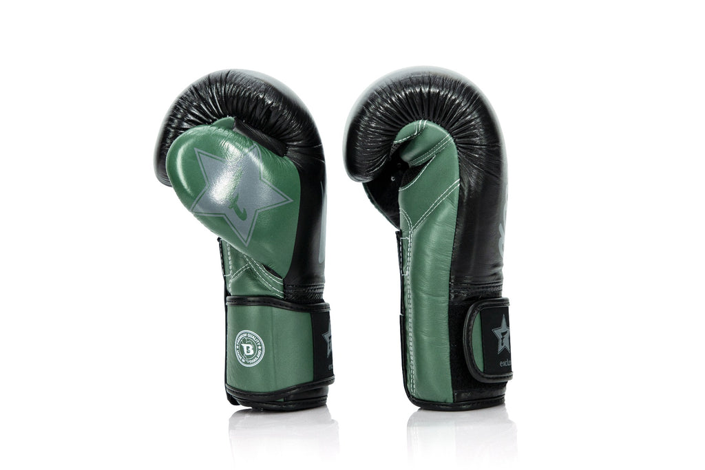 Fairtex x Booster v2 bokshandschoenen — zwart/groen/grijs