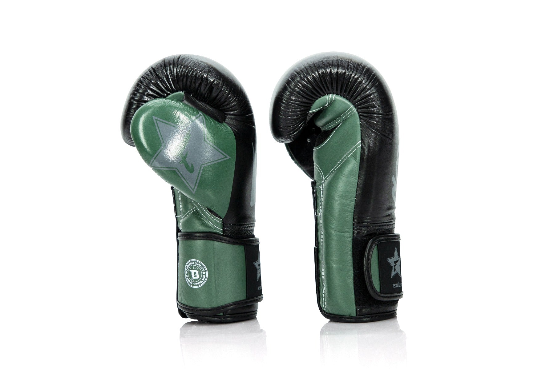 Fairtex x Booster v2 bokshandschoenen — zwart/groen/grijs