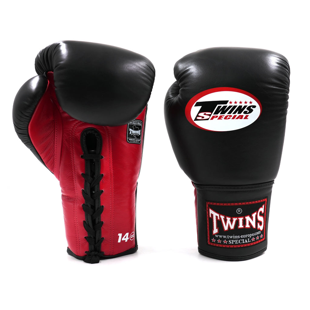 Twins BGLL1 laced bokshandschoenen — rood/zwart