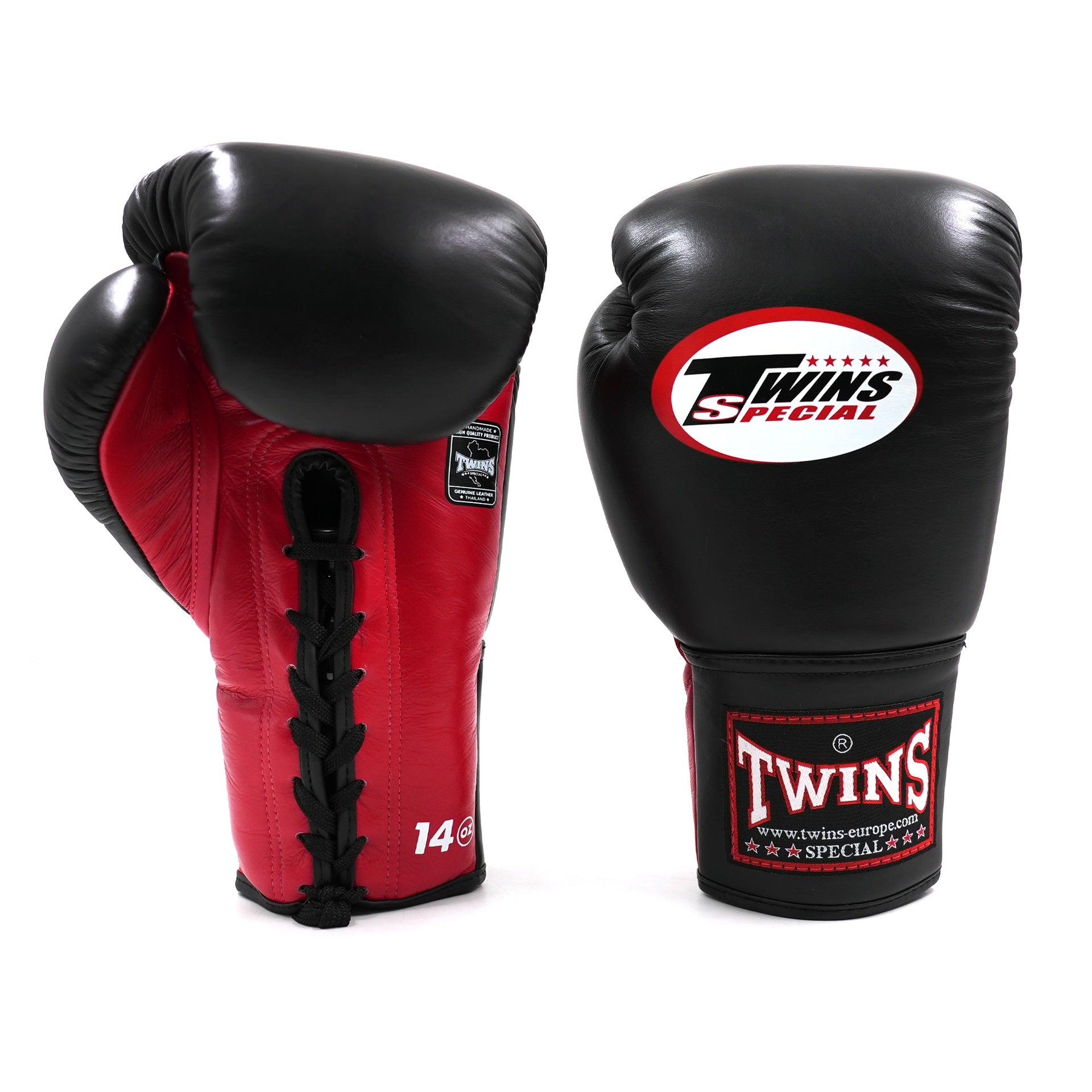 Twins BGLL1 laced bokshandschoenen — rood/zwart