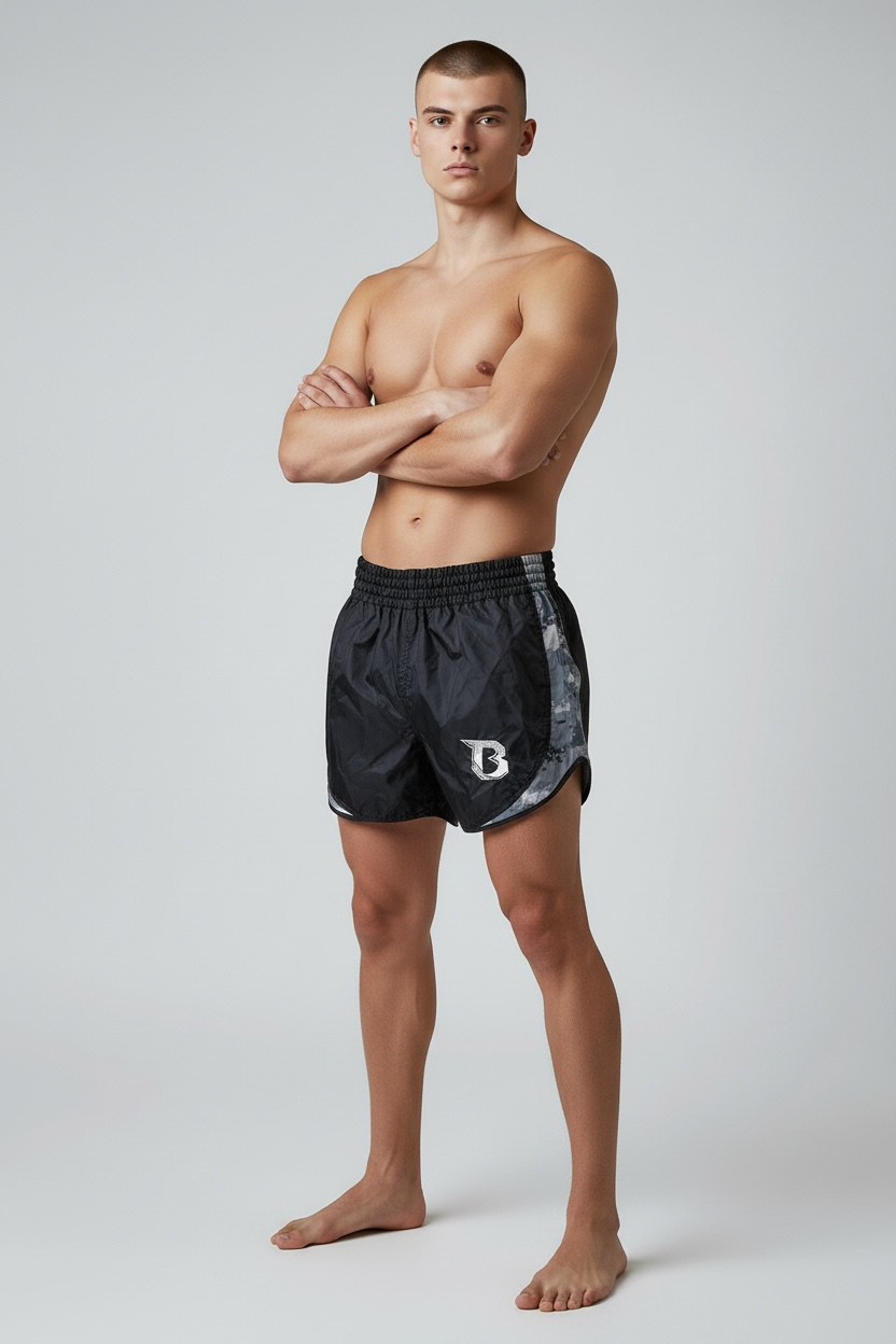 Booster Retro Hybrid BL Camo Grijs Fightshorts