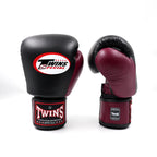 Twins BGVL3 2-tone bokshandschoenen — bordeaux/zwart