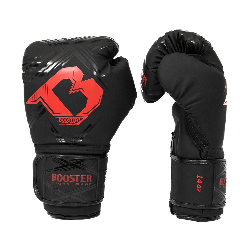 Booster Alpha bokshandschoenen — zwart/rood