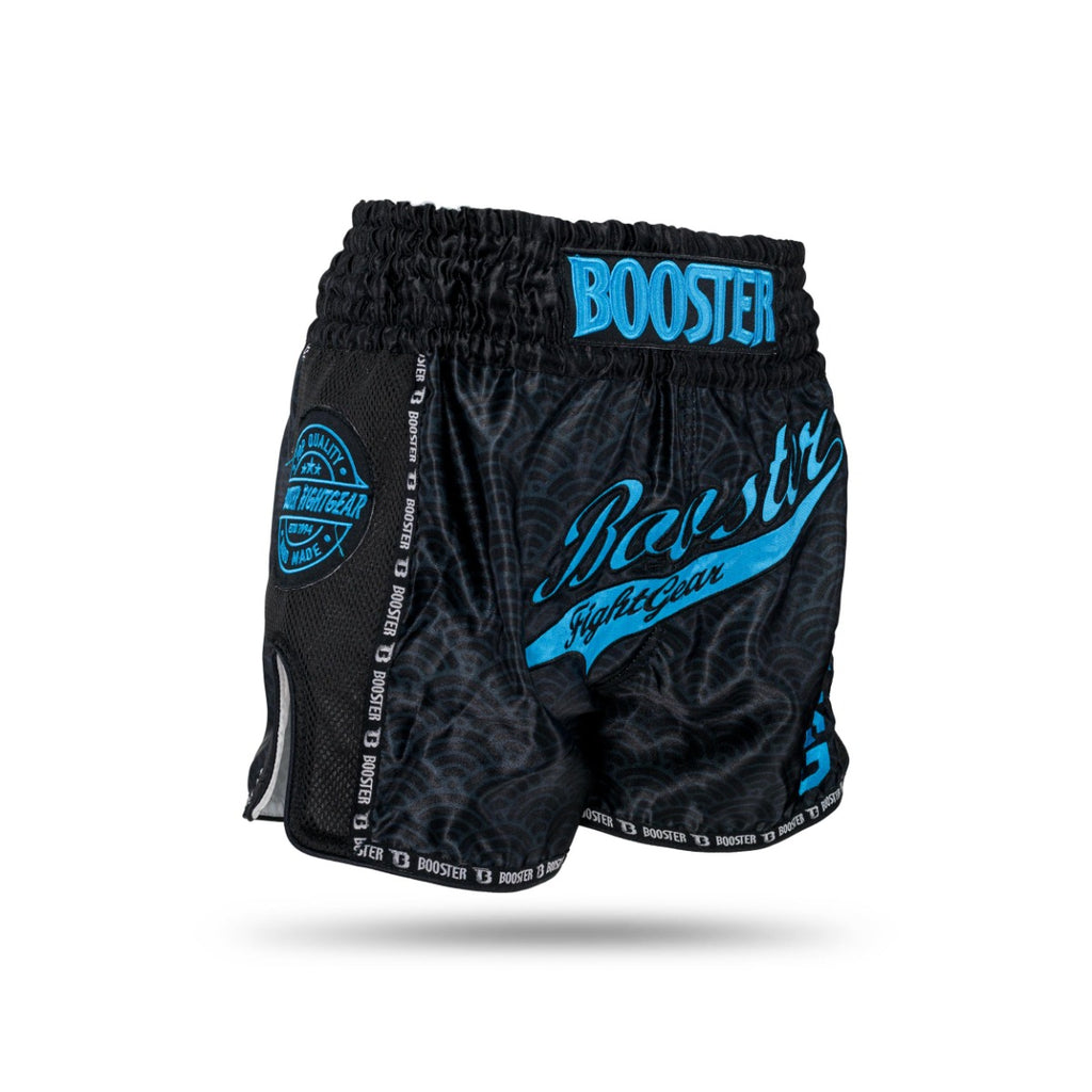 Booster TBT Slugger Wave Zwart/Blauw Fightshorts
