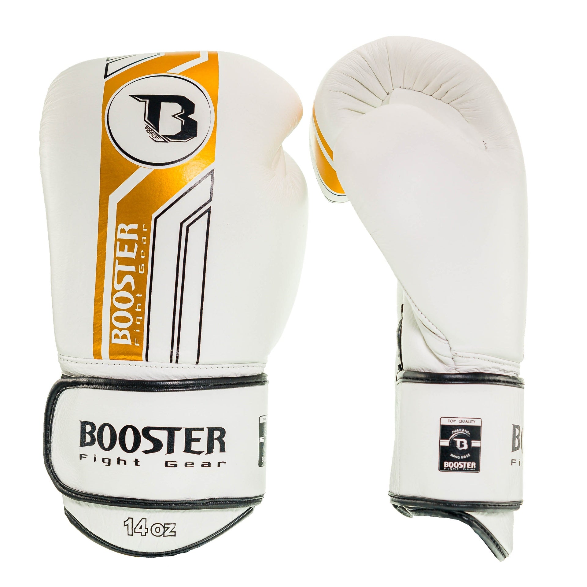 Booster BGL v9 bokshandschoenen — wit/goud