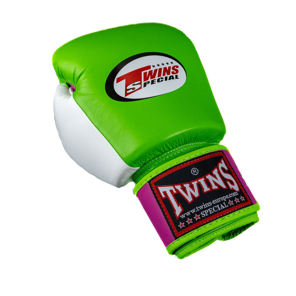 Twins BGVL3 3-tone bokshandschoenen — donkerroze/grijs/wit