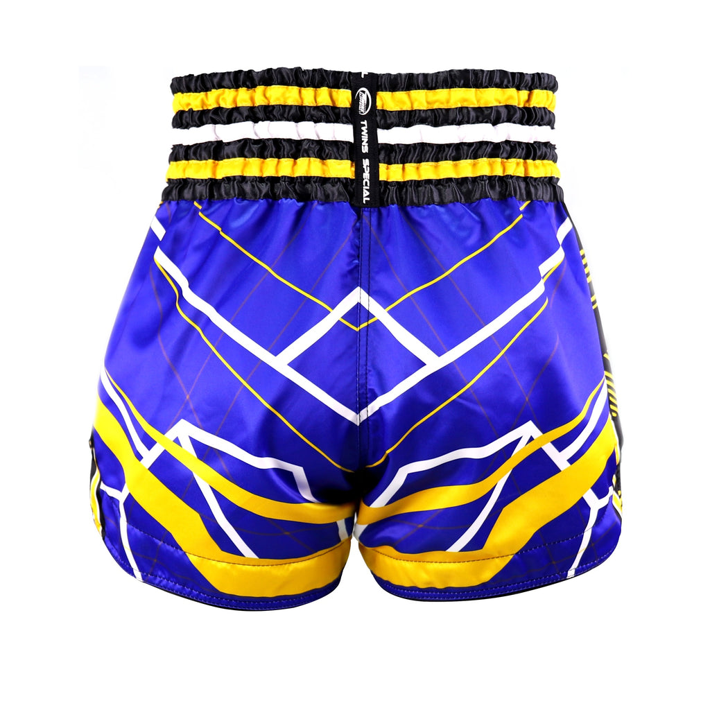 Twins Special TTBL Racing Blauw/Geel Muay Thai Shorts