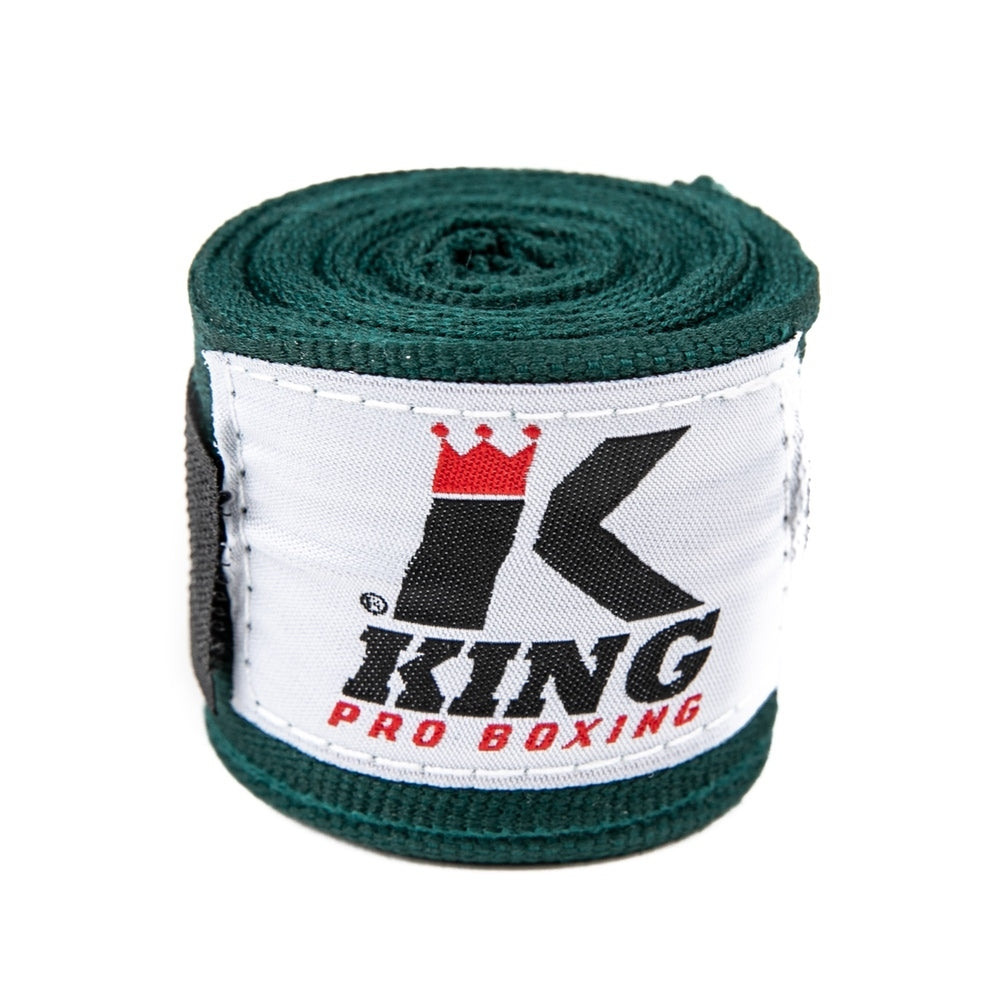 King Pro Boxing Bandages 460cm Donkergroen
