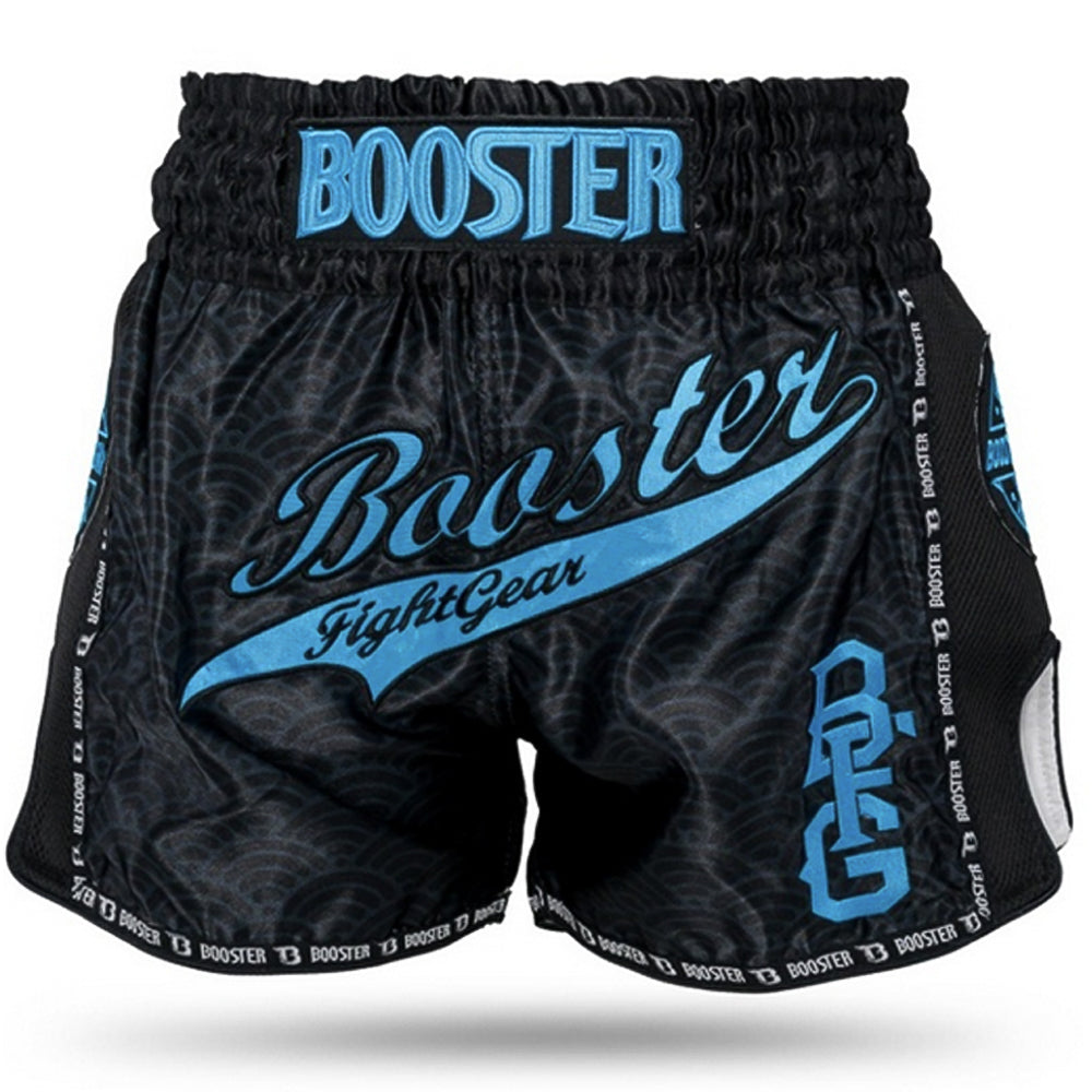 Booster TBT Slugger Wave Zwart/Blauw Fightshorts