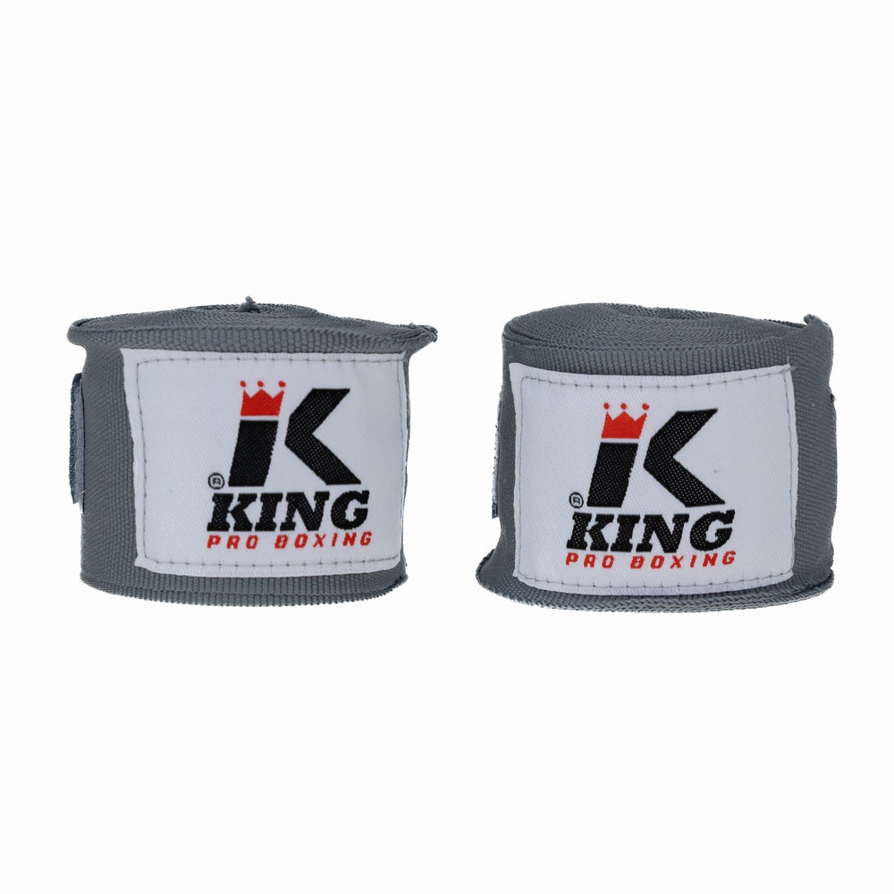 King Pro Boxing Bandages 460cm Grijs