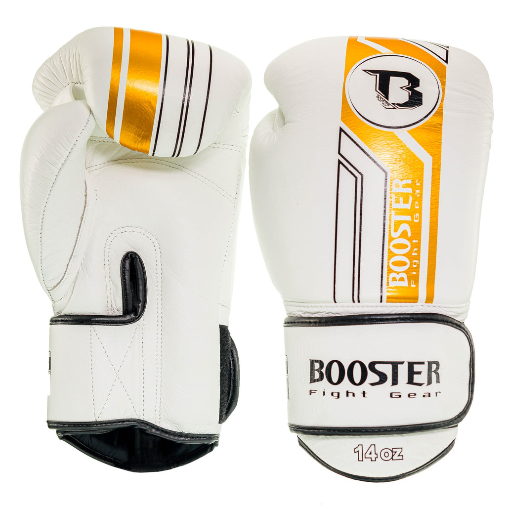 Booster BGL v9 bokshandschoenen — wit/goud