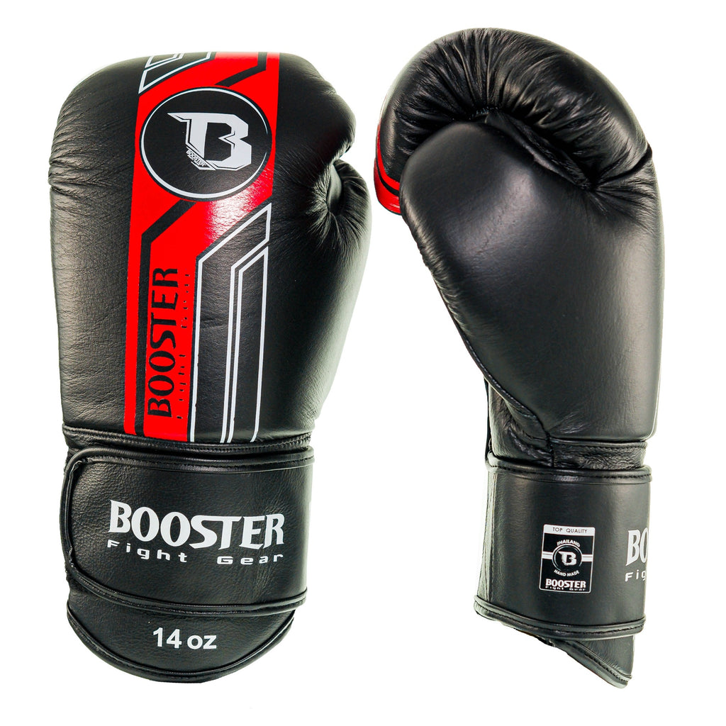 Booster BGL v9 bokshandschoenen — zwart/rood