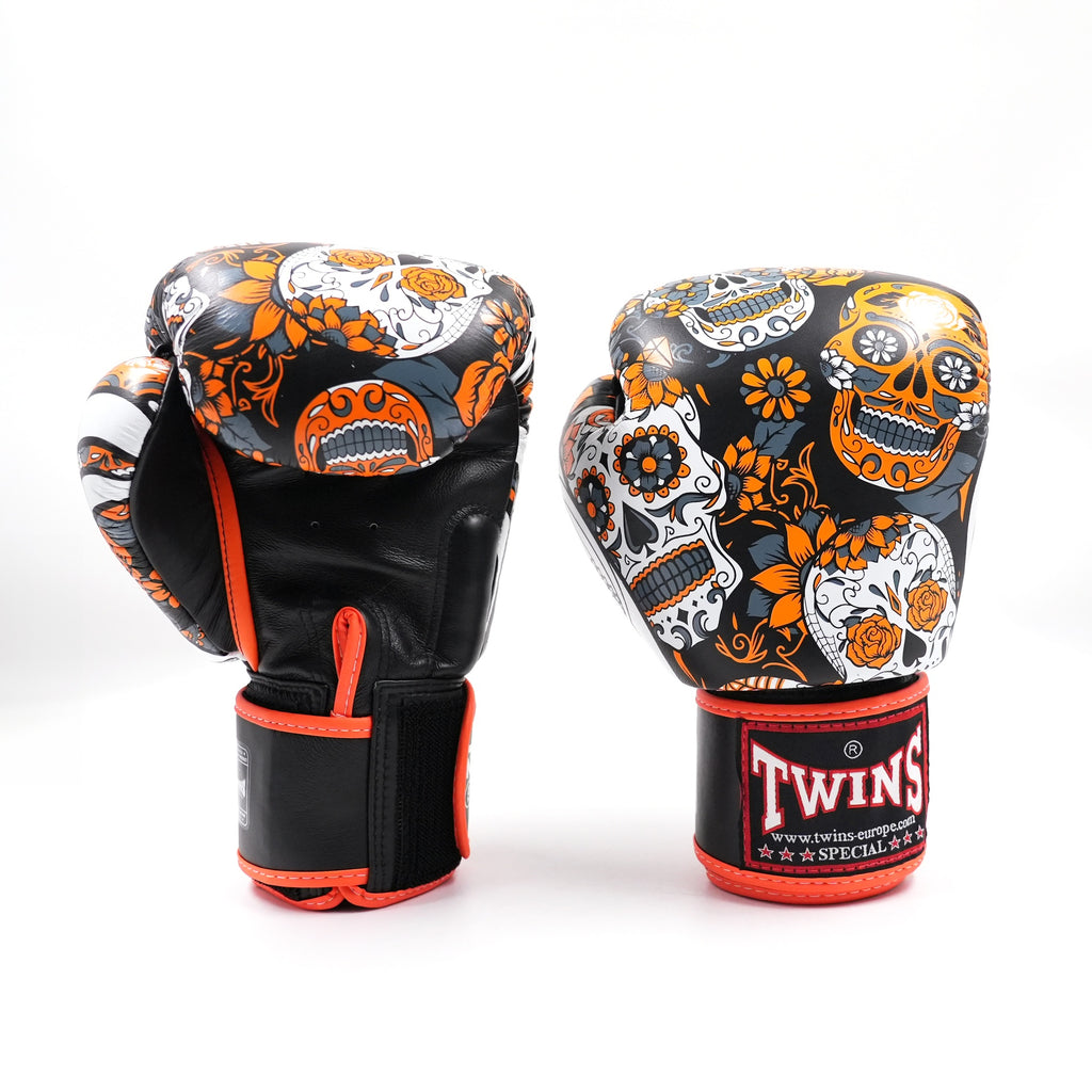 Twins FBGVL3 bokshandschoenen — Skull oranje